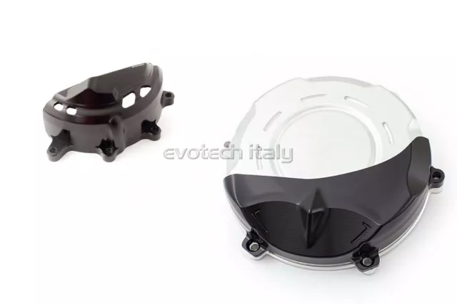 Evotech Kit Cover Protezioni Motore Destra Sinistro Ducati Panigale V4/R Nero