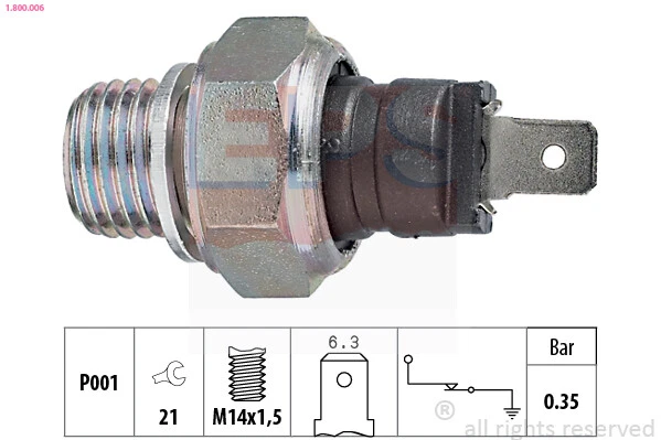 Citroën DS & ID - Oil Pressure Switch - CIT'art EUROPE BV
