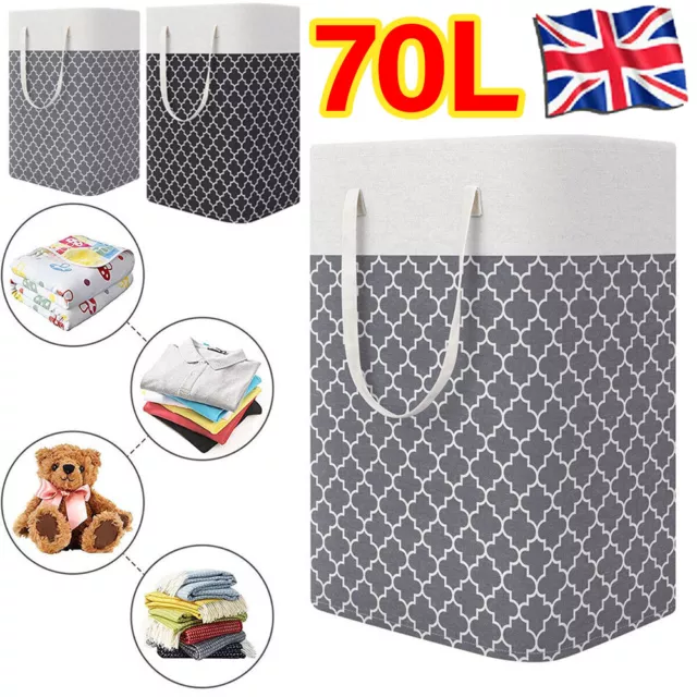 Laundry Bag Washing Dirty Basket Clothes Hamper Bin Foldable Storage Organizer