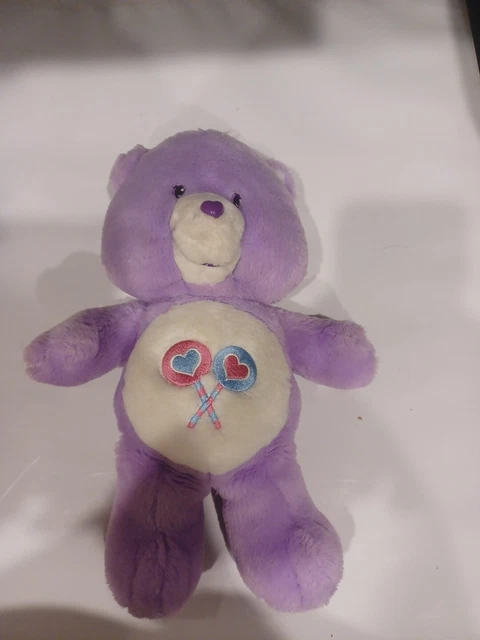 VINTAGE CARE BEARS Share Bear 13 Plush Stuffed Bear 2002 Purple VINTAGE CARE BEARS Share Bear 13 Plush Stuffed Bear 2002 Purple