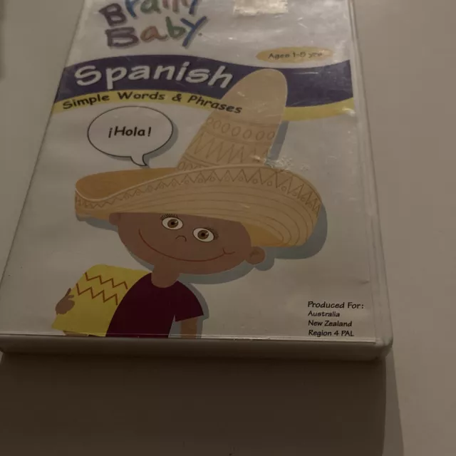 Brainy Baby Spanish Simple Words & Phrases Ages 1 - 4 DVD