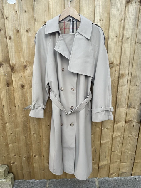 LAWRAYNE TRENCH COAT Mac Showerproof Ladies Beige Double Breasted Long Size 18 39.99 PicClick UK