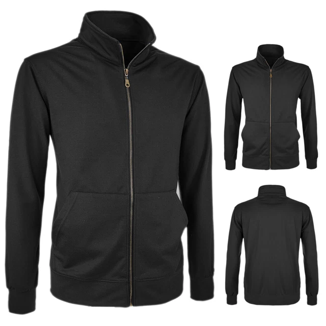 Felpa Uomo Cotone Leggero Con Zip Senza Cappuccio Maglione Basic Cardigan VEQUE 4