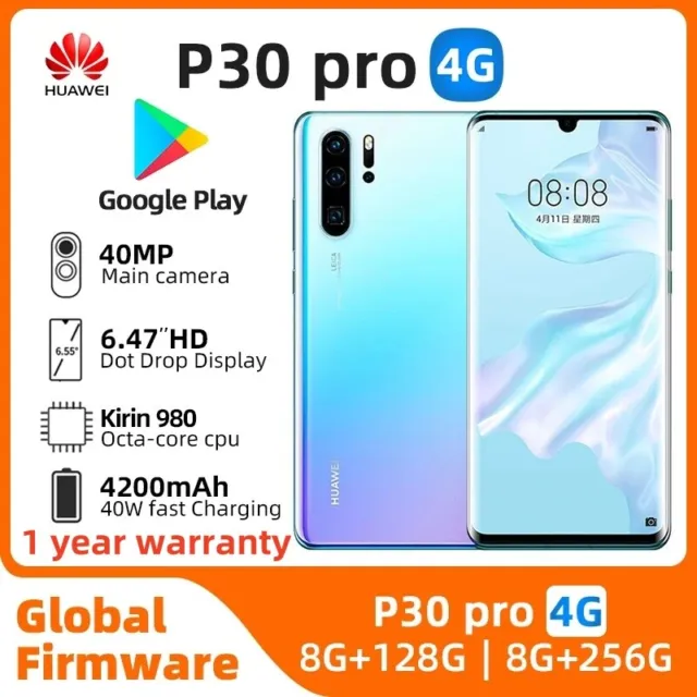  HUAWEI P30 New Edition Dual-SIM 256GB ROM + 8GB RAM (GSM   CDMA) Factory Unlocked 4G/LTE Smartphone (Silver) - International Version :  Cell Phones & Accessories
