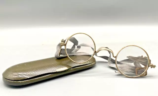 Optiker Militaria Brille Gläser Augengläser Monokel Nachlass Rarität mit Etui