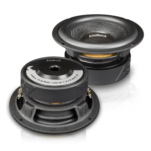 Axton ATW16 | 16 cm Subwoofer 2 x 2 Ohm 75 W RMS Bass Box PKW Auto universal