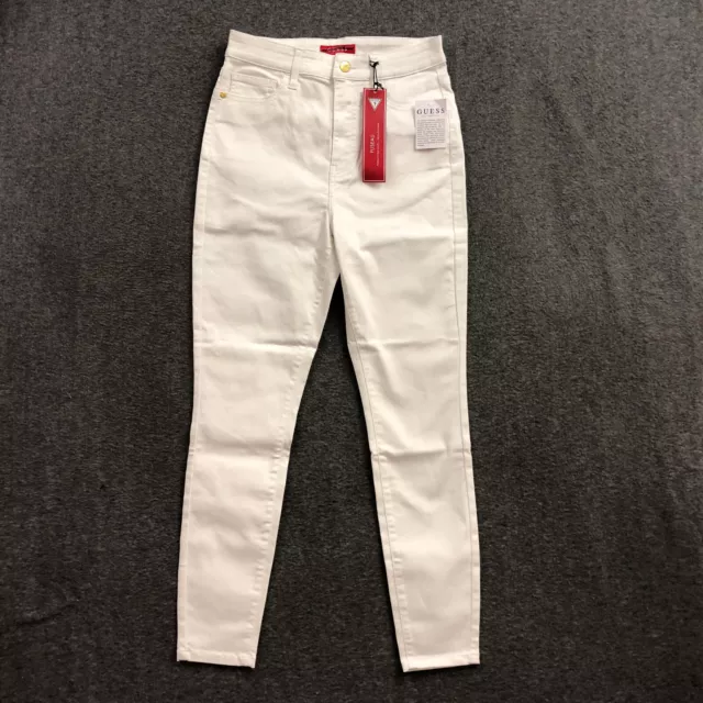 GUESS Los Angeles Women’s Zip Jeans Size 29 Color White Denim Pockets NWT
