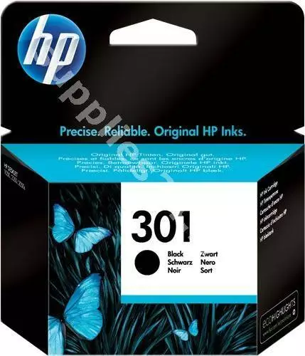 ORIGINAL HP Cartuccia d'inchiostro nero CH561EE 301 ~190 PAGINE 3ml