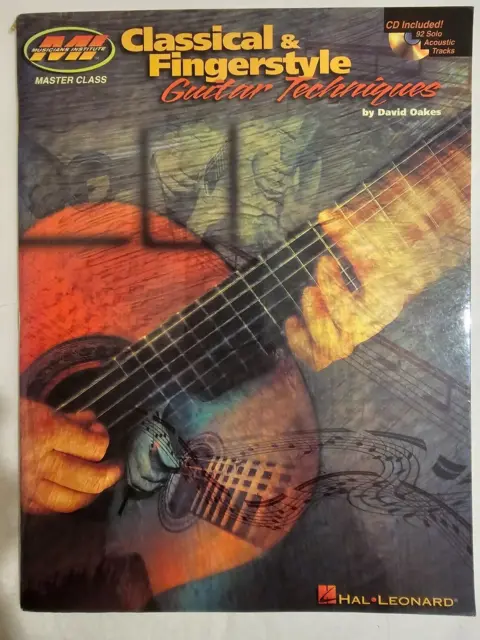 Classical & Fingerstyle Guitar Techniques - 92 Acoustic Track Cd - Hal - Vgc