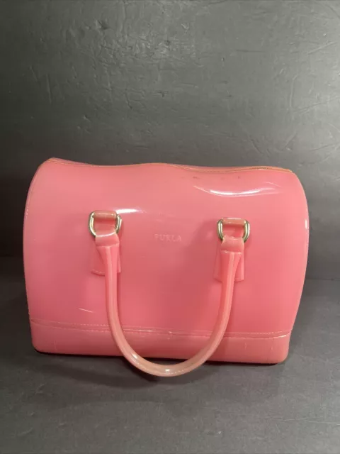 FURLA Candy Bag Womens Handbag Gel Pink w/original Lock