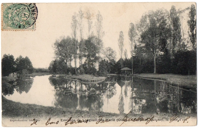 CPA 60 - Approx. de LONGEIL SAINT MARIE (Oise) - Château du Quesnoy, piece of water