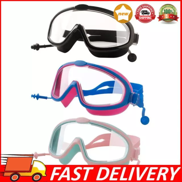 Kids Adjustable Swimming Goggles with Earplugs Waterproof for Boys Girls Diving