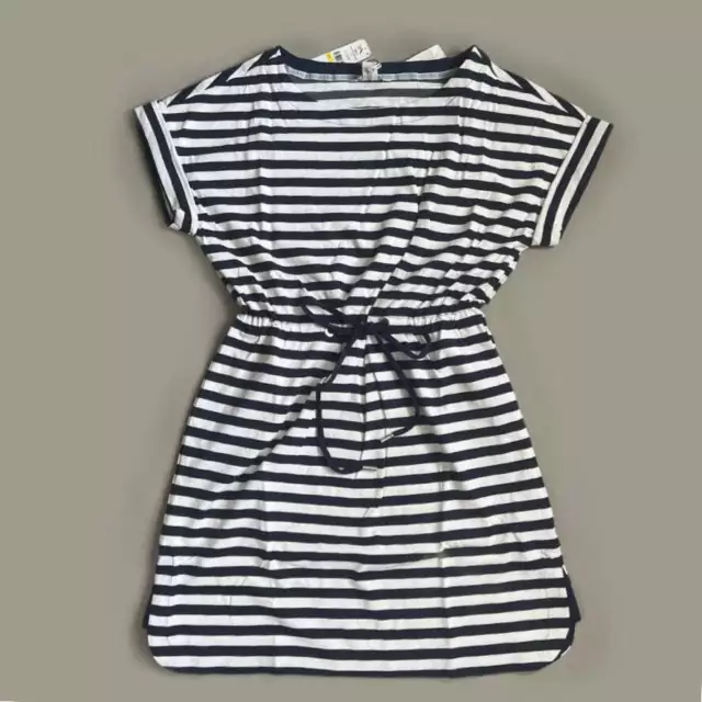 TOMMY BAHAMA Women's Short Sleeve Amira Stripe Short Dress Size M Island Navy (N
