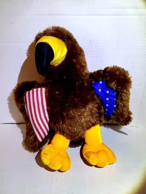 NWT 13” Toy Max Eagle Plush Bird Stuffed Animal USA Flag Toy United States