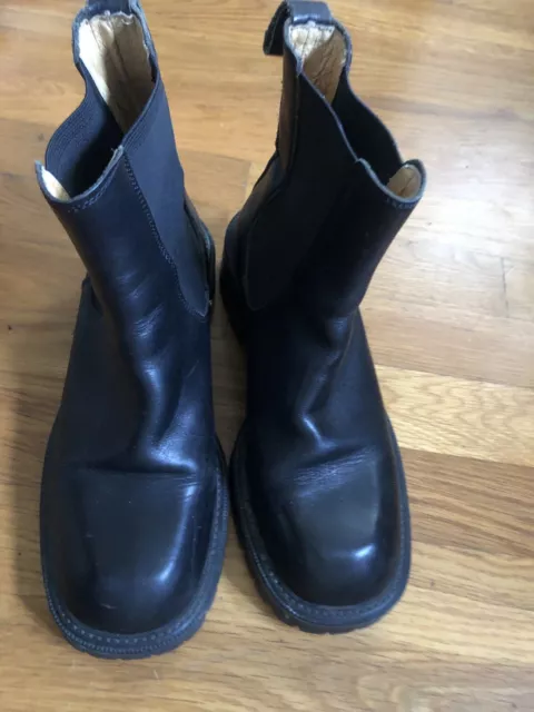 Kenneth Cole Reaction Women's Salt Lug Heel Chelsea Boots Leather Black 38/7.5