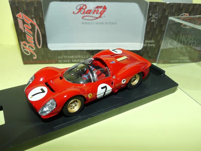 Bang 1/43 Ferrari 330 P4 Spyder 1967 Prova MO 49 Red Le Mans