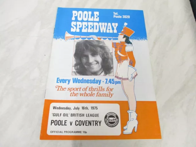 Poole v Coventry - British League Speedway Programme 16/07/1975