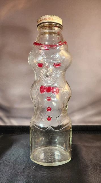 Vintage H. Fox & Co. Double Sided Fox Glass Bank W/Metal Lid, Made In USA 1940's