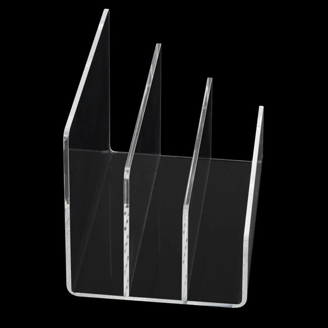 3 SECTIONS FILE Organizer Acrylic Mail Organizer Countertop File Holder