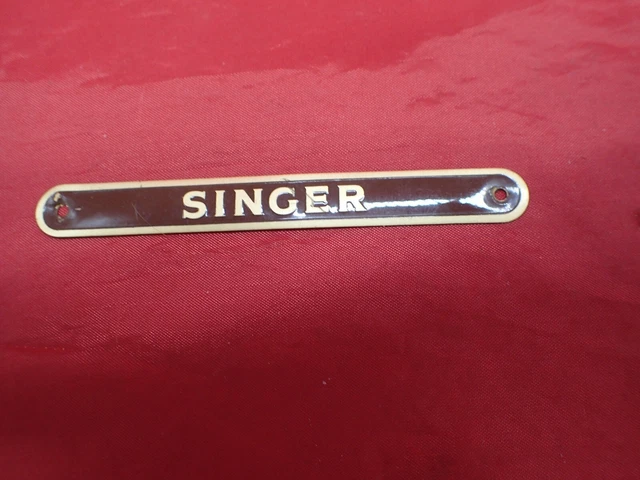 VINTAGE SINGER SEWING Machine Emblem Logo Name Plate £10.25 - PicClick UK