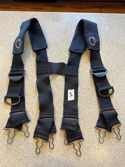 Firefighter Padded Suspenders Black Parachute Style Turnout Pants Lion Apparel
