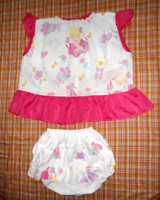 open lace back dress Landofgenie ABDL Cotton Pink Romper with Bow Lace