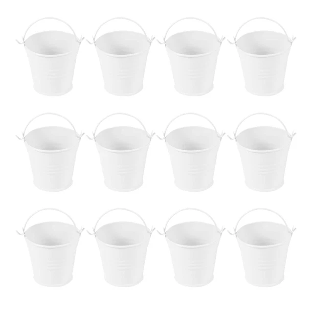 12 Pcs Pot De mini seaux cotillons Pour La Maison Petit Seau En Fer Décor De Fen