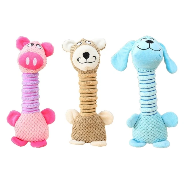 Dog Chew Toy Plush Aggressive Chewers Teething Toy Dog Toothbrush Gift