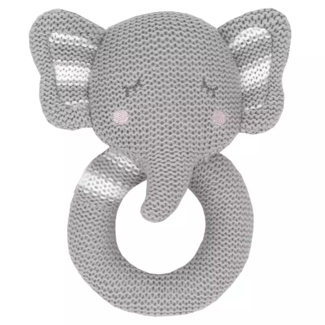 Living Textiles | Eli the Elephant Knitted Rattle