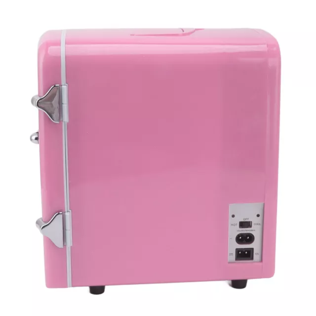 (Pink UK Plug)Mini Fridge 4L Portable Cooler Warmer Personal Refrigerator UK