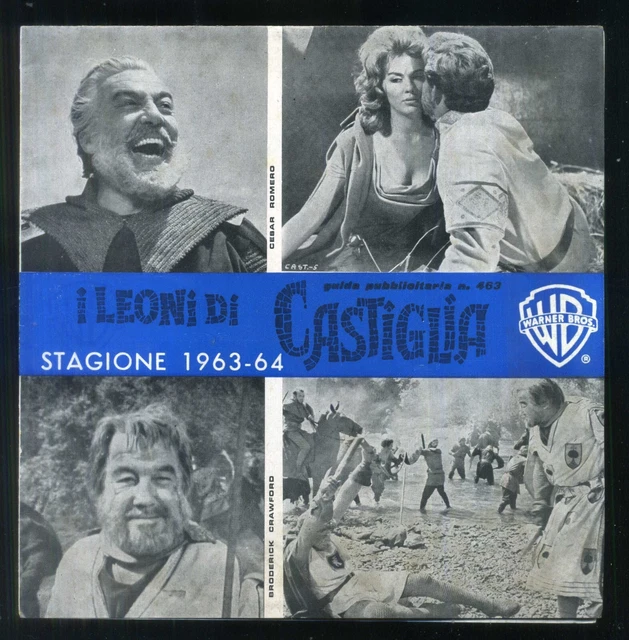 Cinema Guida Pubblicitaria Warner Bros - Cesar Romero  Broderik Crowford