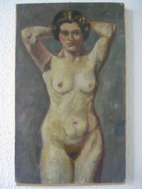 Akt - Frau - Öl - um 1930 - 41,5 cm x 25,5cm - Student Münchner Kunstakademie