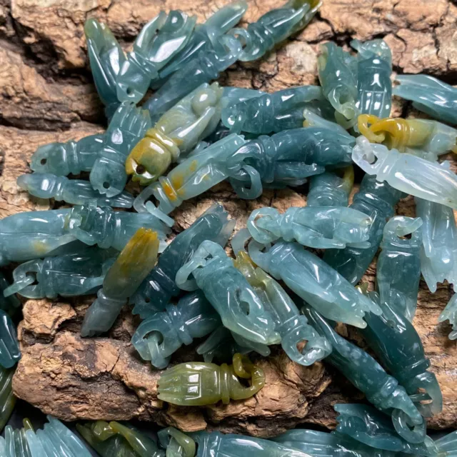 Wholesale Natural Blue Guatemalan jadeite Translucent Grade A jade Guan yin Hand