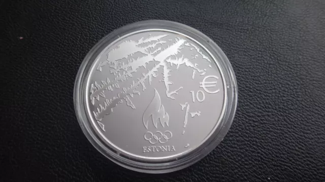 Estonia 2014 silver coin 10 Euro Sochi Winter Olympic Games