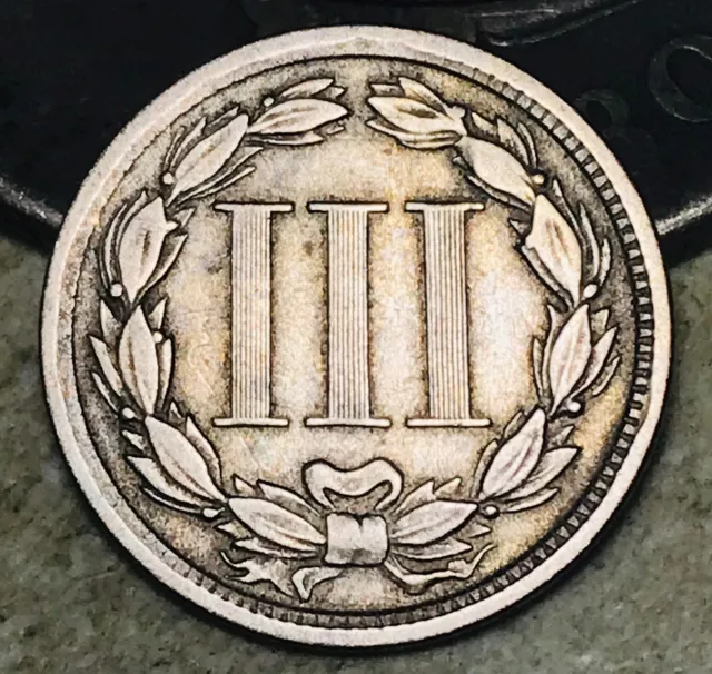 1865 Three Cent Nickel Piece 3C Civil War Date Choice US Type Coin CC18164