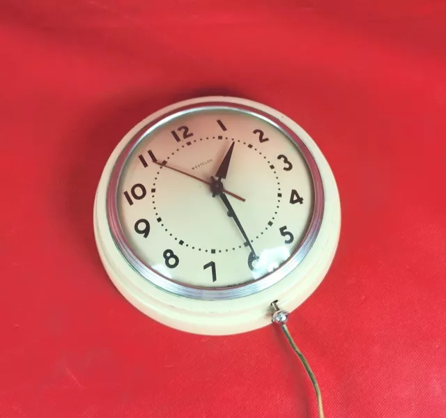 Vintage Rare Westclox Manor S5-B Wall Clock