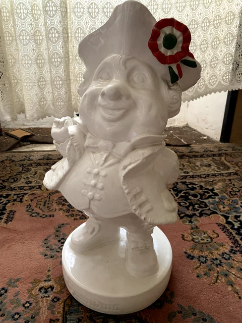 Statua Caffarel Gianduia Cioccolata Vintage Ceramica soprammobile pubblicitario