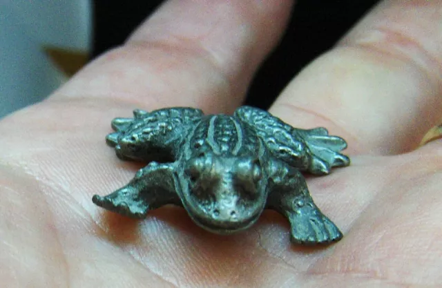 Tiny/miniature 1 1/8" Wilson Hudson Pewter Frog/Toad Figurine- See Pics 🐸 Smile