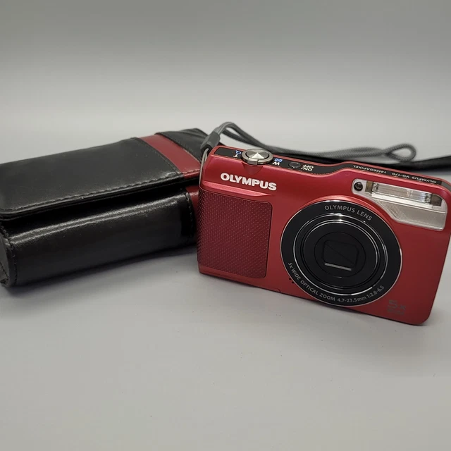 Olympus VG-170 14.0MP Compact Digital Camera Red Tested