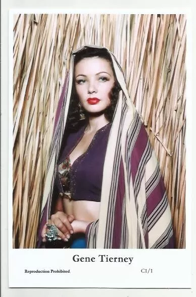 (Bx31) Gene Tierney Swiftsure Photo Postcard (C1/1) Filmstar Pin Up Glamor