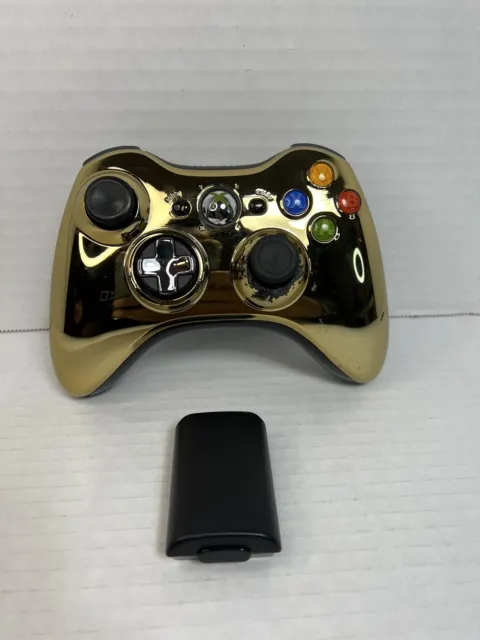 Official Xbox 360 Limited Special Edition Chrome Series Wireless Controller Gold