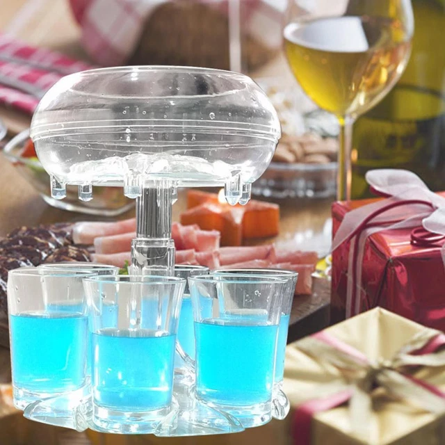 Dispensador automático de vinos transparente de 6 tazas barra de fiesta para beber Gameexp T1C4