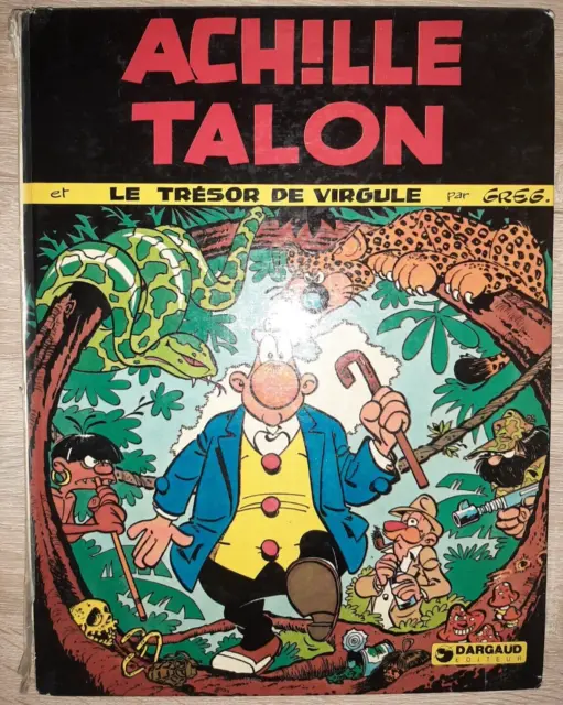 Album BD Achille talon et le trésor de virgule Dargaud 1977 en état