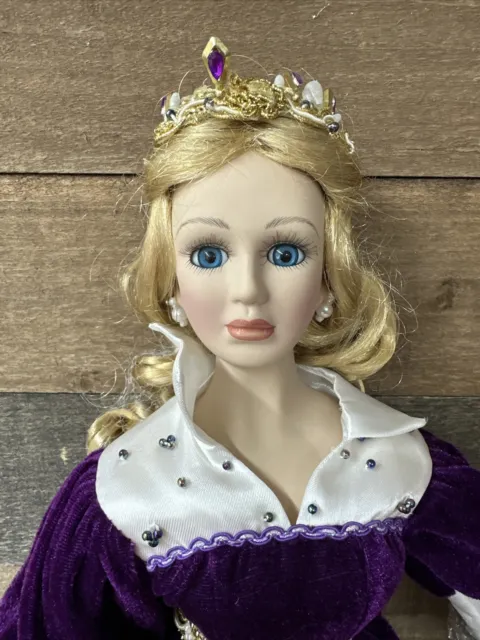 HERITAGE SIGNATURE COLLECTION PORCELAIN DOLL Princess Grace In Purple 2