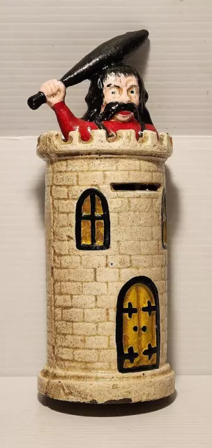 Cast Iron Mechanical Bank Giant Castle Tower Defends Coin Slot John Harper & Co.