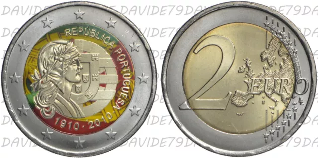 Portogallo 2010 - 2 Euro Commemorativo -  Centenario Prima Repubblica - Colorata