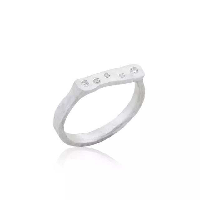 NEW Sterling Silver and Diamond Lika Behar Ring Value $350