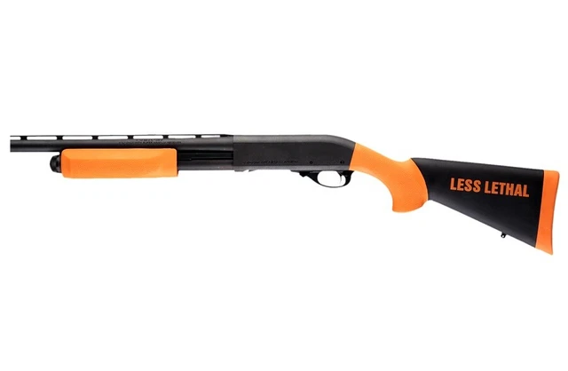 Hogue 08742 Remington 870 Less Lethal OverMolded Shotgun Stock w/forend, Orange