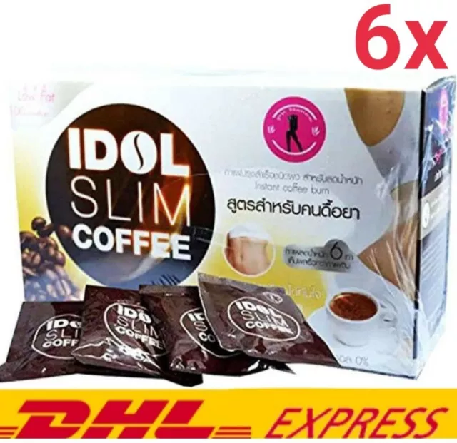 6x IDOL SLIM Instant Coffee Weight Control Burn Fat Diet Loss Premium 10 Sachets