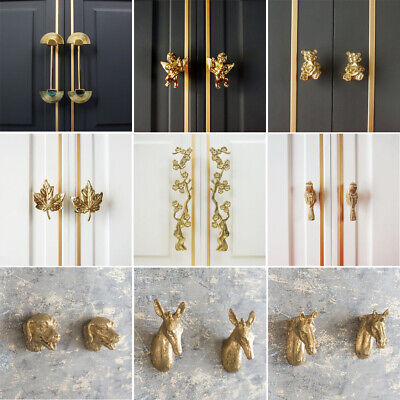 Various Brass Dresser Cabinet Door Knobs Handles Wardrobe Cupboard Drawer Pulls